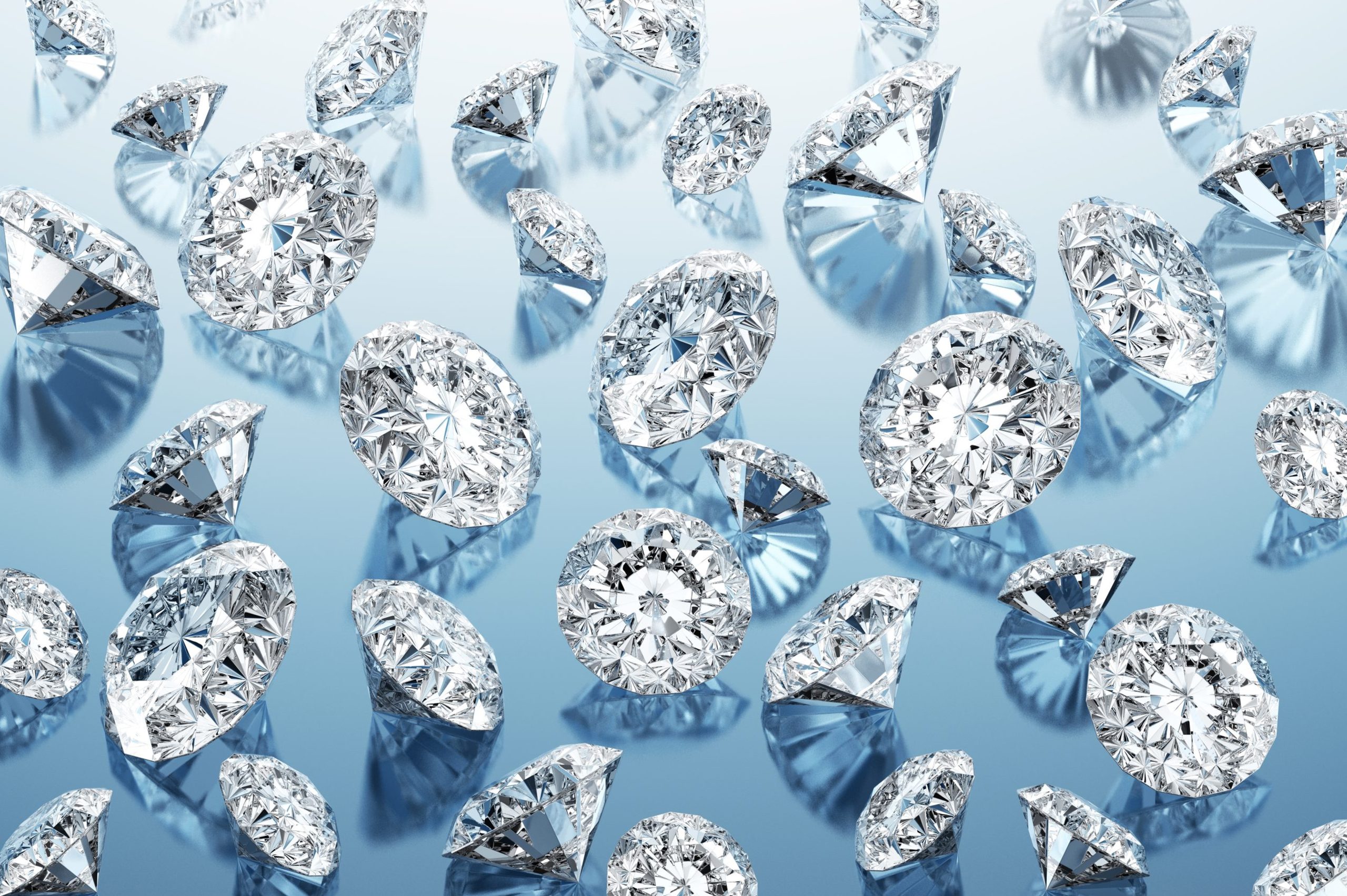 Bright,Gems,Isolated,On,A,White,Background